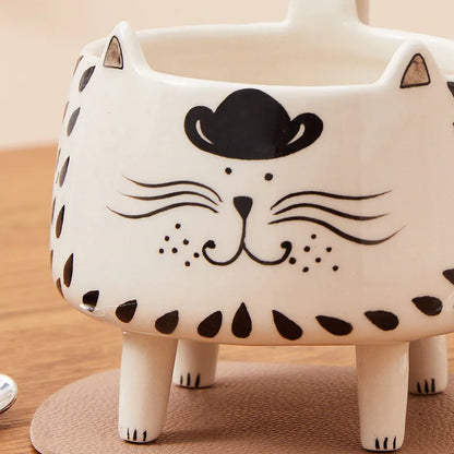 Cute Cat Mug with 4 Legs – Ceramic Meow Mug for Women & Girls, Funny Coffee Cu - The Cat Mug Spot