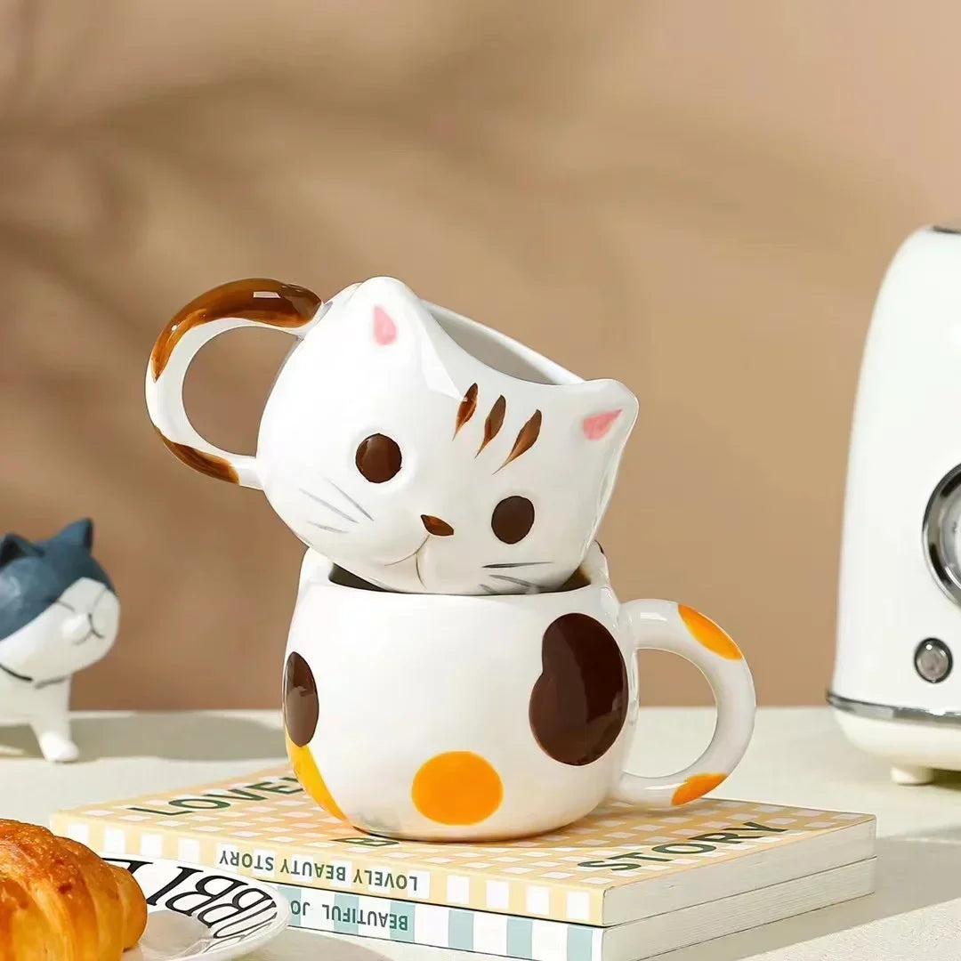 Creative Cat Shaped Coffee Mug – Personalized Cute & Unique Ceramic Mugs for Coffee, Tea, and Gifts - The Cat Mug Spot