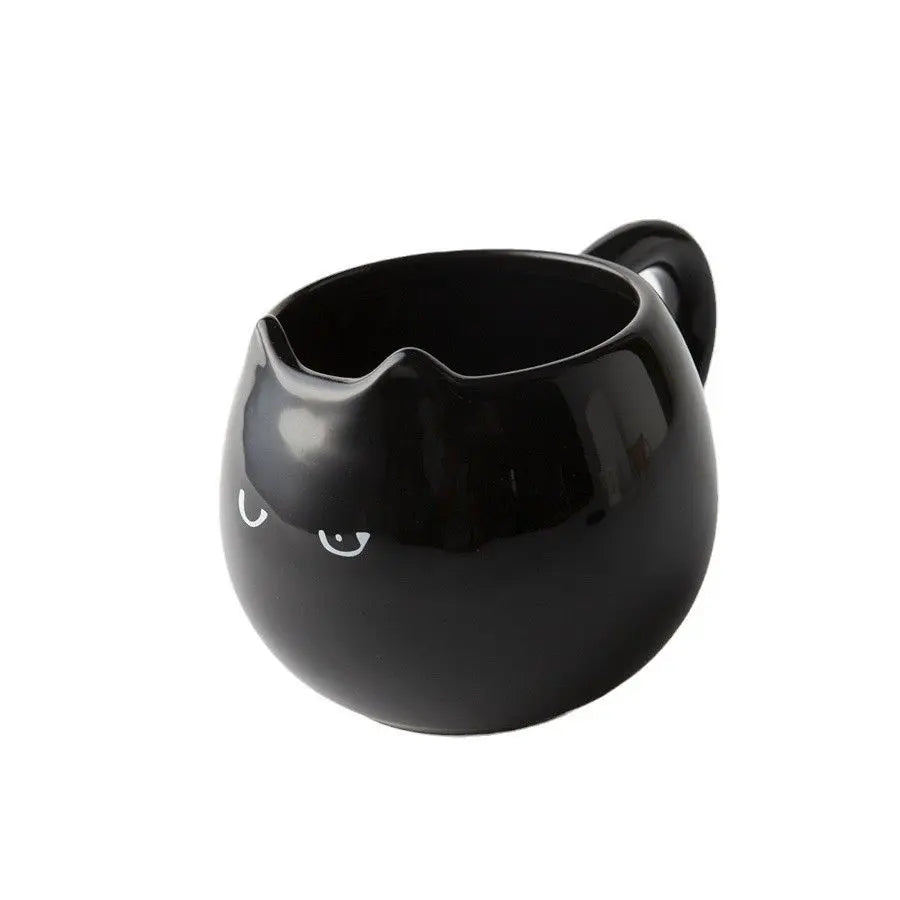 1 pc Black Cat Cartoon Mug – Cute Ceramic Coffee Cup for Couples, Office, or Afternoon Tea - The Cat Mug Spot